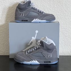 Jordan 5 Retro Wolf Grey (Size 9.5 In Men)