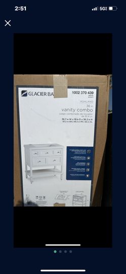 Glacier Bay 36in White Vanity Combo