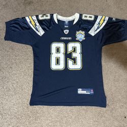 Vincent Jackson San Diego (Los Angeles) Chargers Reebok Jersey w/ 50 Year Patch