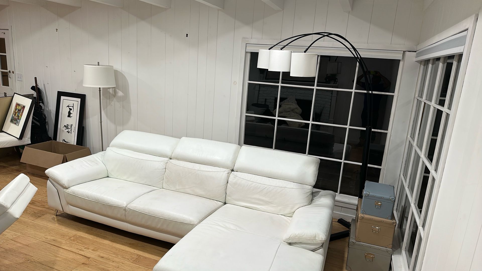 White Leather Couch