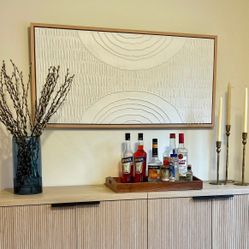 White Hand Painted Wall Art