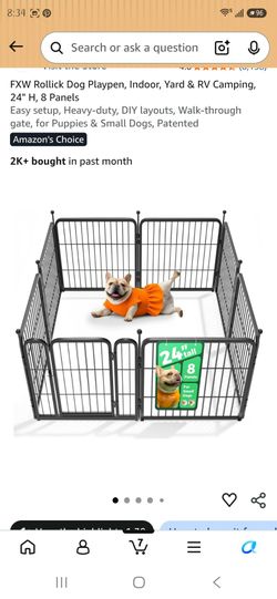 Dog gate play pen