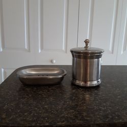 STAINLESS STEEL BATHROOM ITEMS BOTH FOR $8