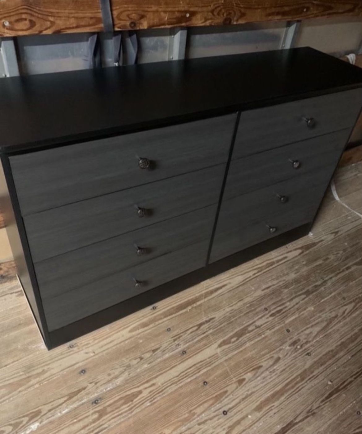 New Grey And Black 8 Drawer Dresser