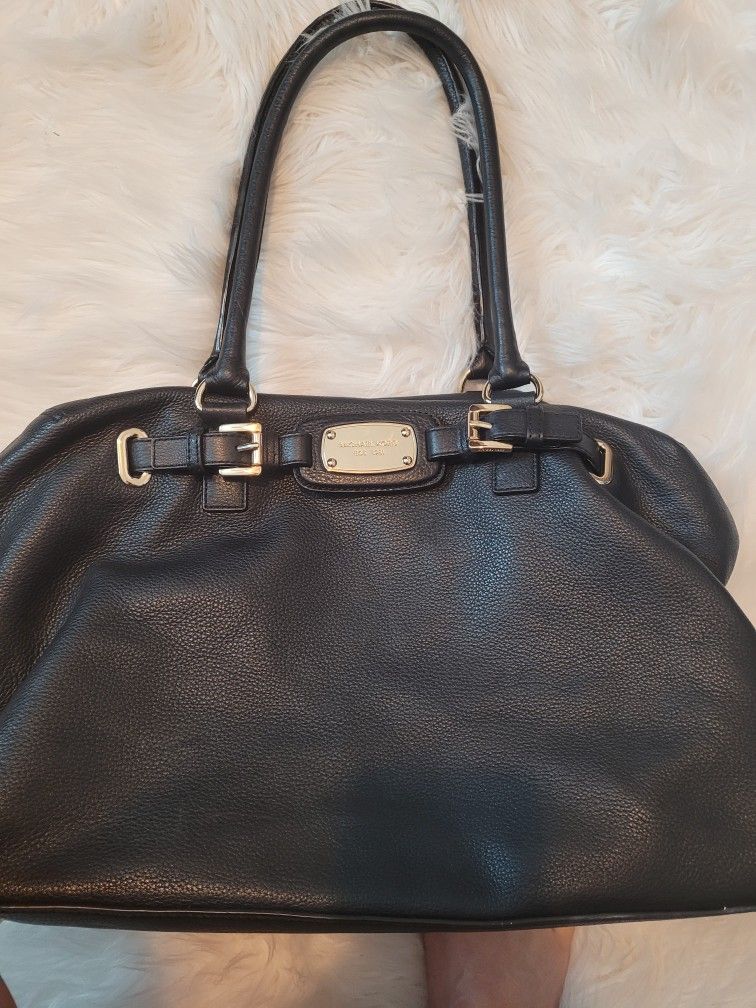 Leather MK Overnight Bag