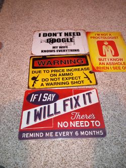 Man Cave Metal Signs 