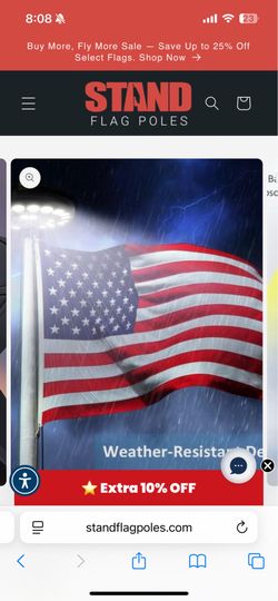 Flag pole and flag