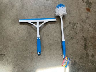 Squeegee And Toilet Brush Set