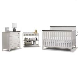 Sorelle Farmhouse Room in a Box Crib - Chocolate and White