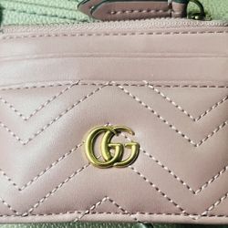 Gucci Marmont Pink Small Key Chain Wallet