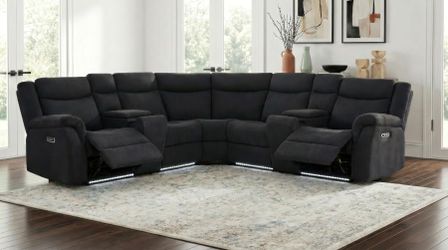 New sectional sofa with two power recliners on sale now