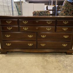 Cozy Dark Finish Doublewide Dresser
