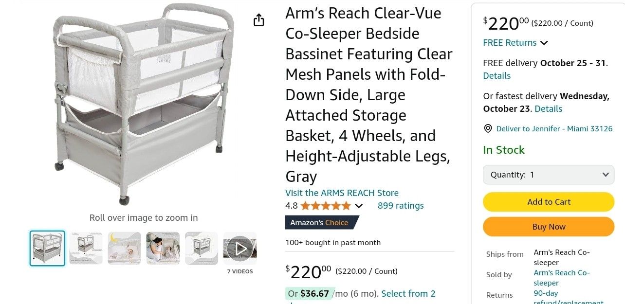 Arms Reach Co-Sleeper