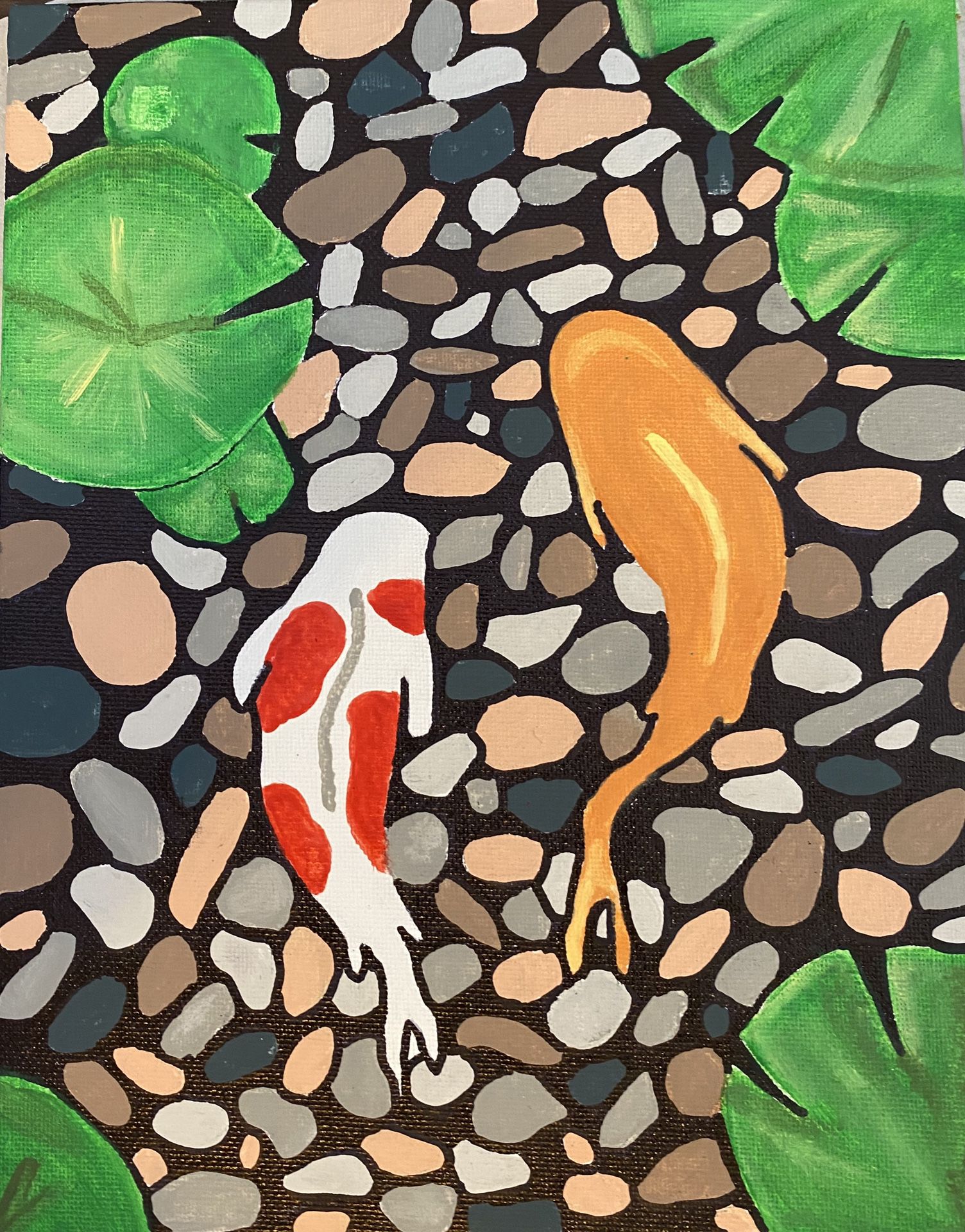 Beautiful Painting of Swimming fish
