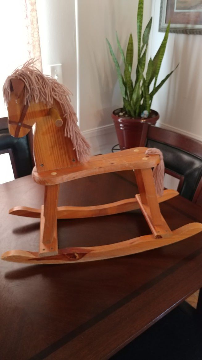 Small wood rocking horse