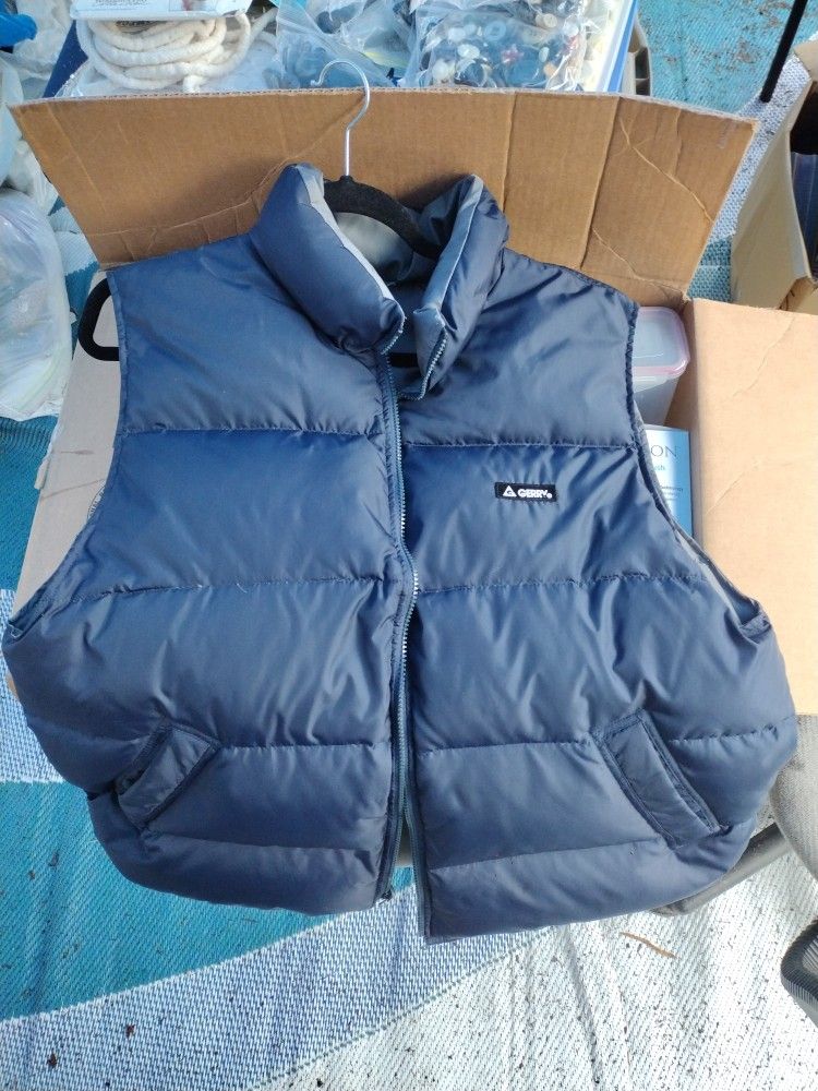 Vintage Gerry MEN L REVERSIBLE Puffer Vest GooseDown Insulate