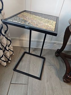 Tall corner table Gold tile