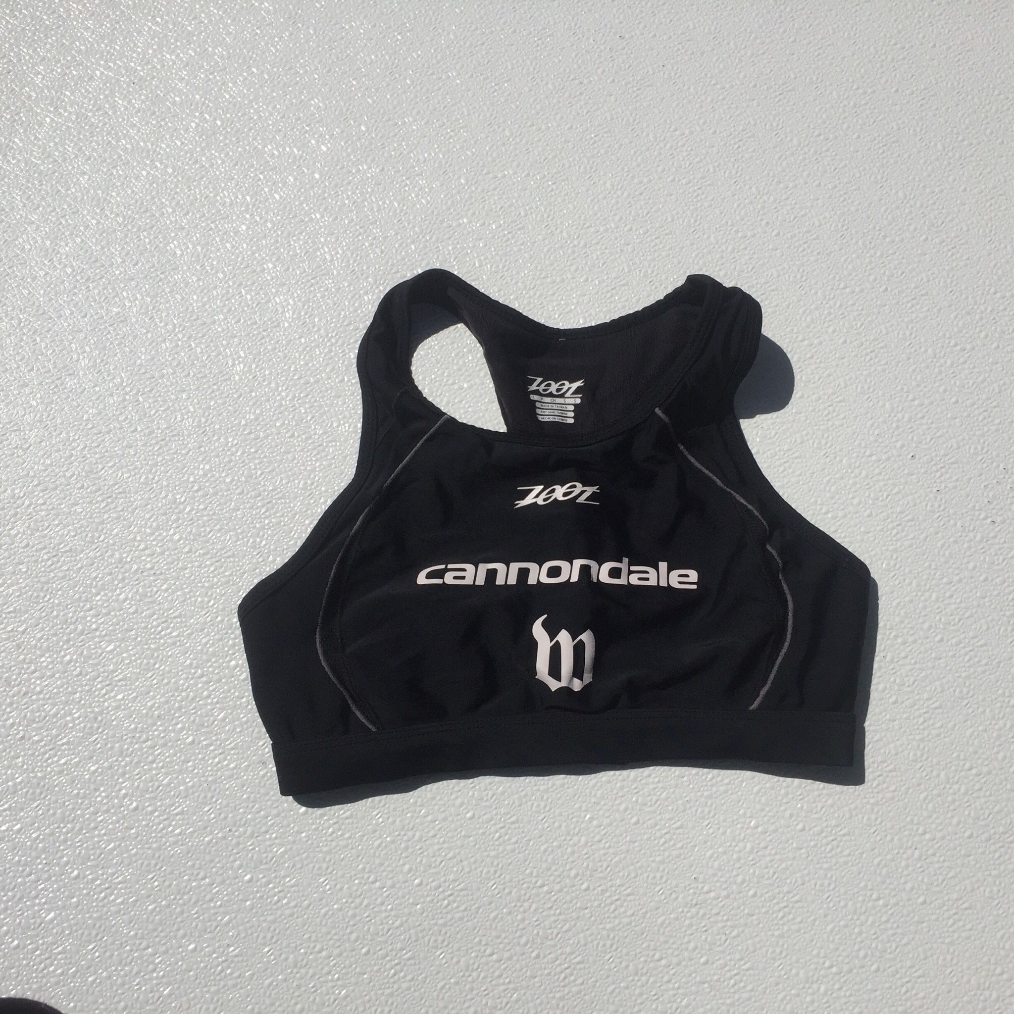 Zoot Cannondale Small Black Sports Bra 