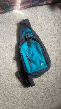 Black and Teal Sling Crossbody Bag