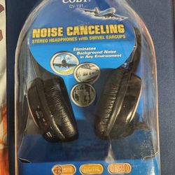 COBY CV-191 NOISE CANCELLATION Stereo Digital Headphones with Swivel Earcups NOS