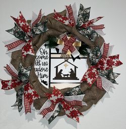 Burlap Christmas Wreath