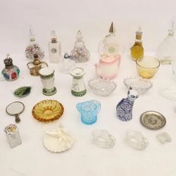 Large Lot Of French Perfume Bottles & More