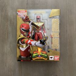 In Hand, Brand New, Never Opened Bandai S.H. Figuarts Mighty Morphin Power Rangers - Armored Red Ranger Action Figure