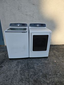 samsung top load heavy duty large capacity washer and dryer.