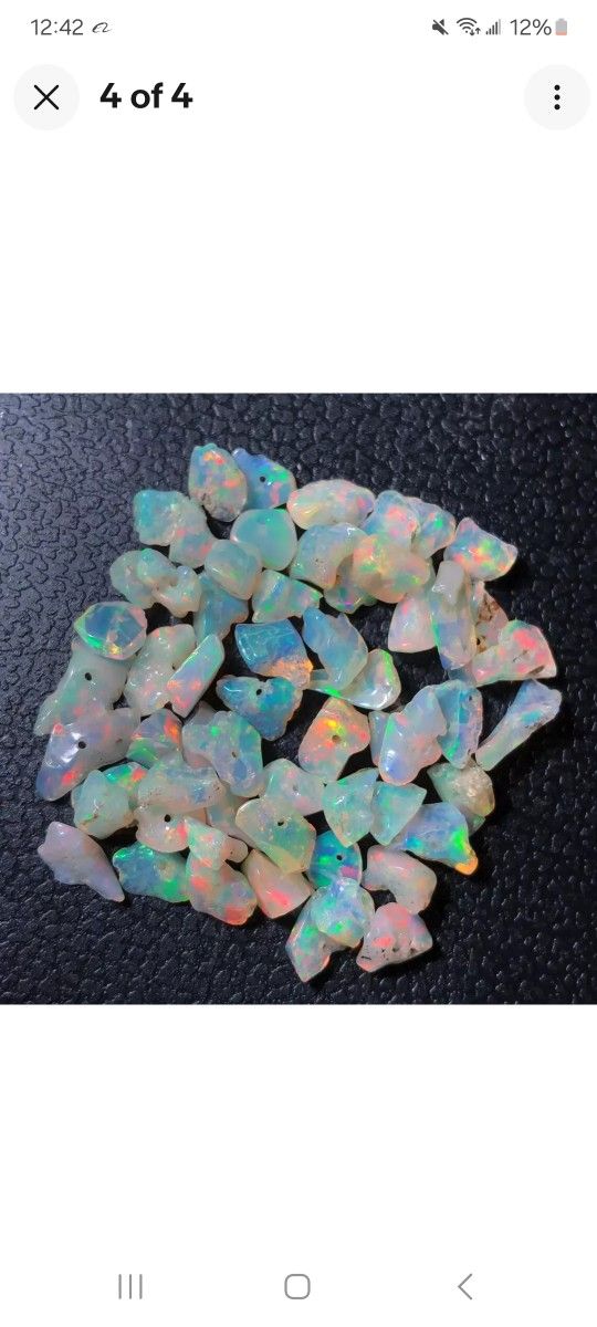 20pcs. 4-7mm Ethiopian Fire Opal Rough Polished Gemstones