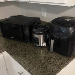 Microwave, Rice Cooker, Air Fryer Set