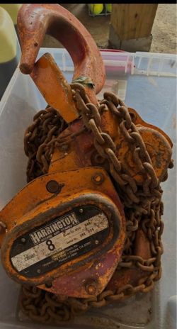 Harrington 8 ton chain fall manual hoist