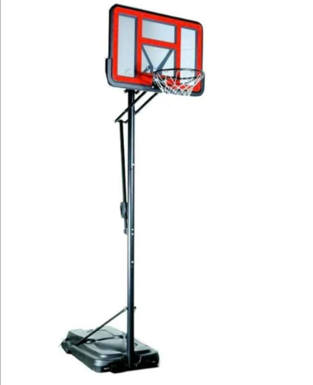 Portable Basketball Hoop, Adjustable Height Basketball Stand (7.5ft - 10ft) with PVC Backboard, Wheel and Ball Net for Kids, Youth, Adult Game (7.5ft