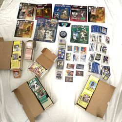 A Huge Collection Of Starting Lineup, Sports Action Figures, Lots Of Baseball Cards and other sports collectibles