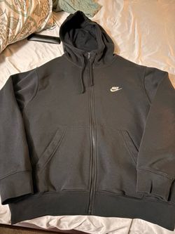 Nike zip up hoodie black Large
