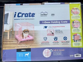 Brand-New Pink MidWest iCrate – 24” Small Dog Crate