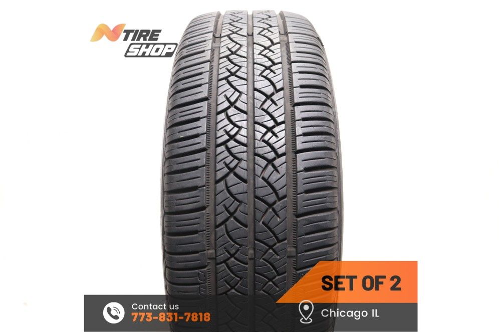Set of 2 Used 9/32 225/60R18 100H Continental TrueContact Tour