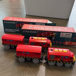 2x New Traction Train Toy Set (Lights & Sound)
