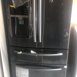 Samsung French Door Refrigerator Black Steel 33 Inches 