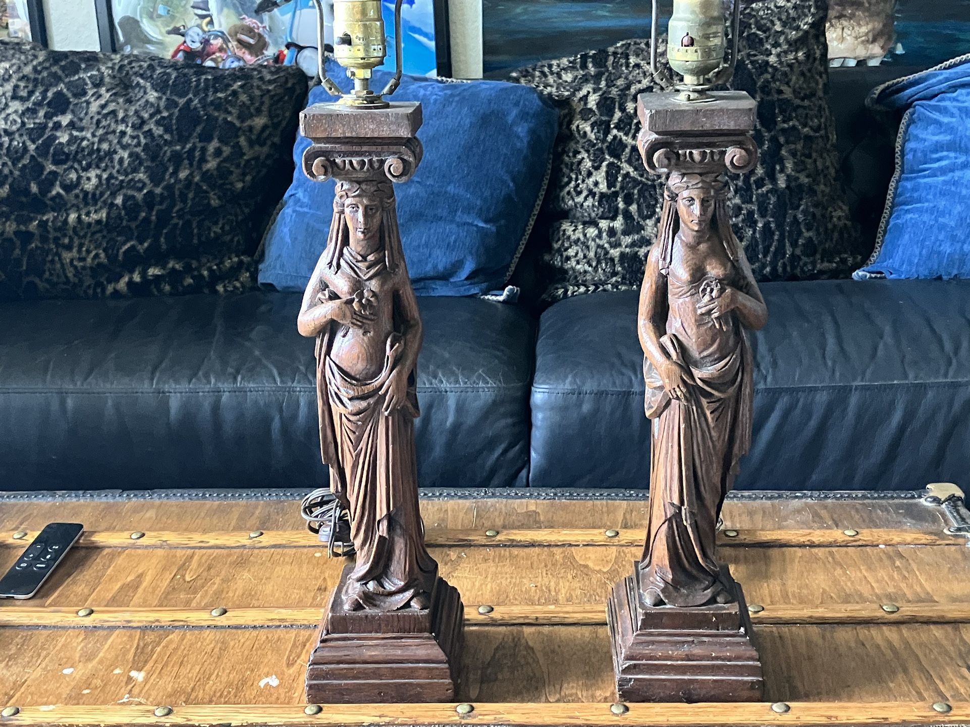 Antique Stair Baluster Lamps