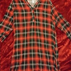 Plaid Shirt Dress Size XL