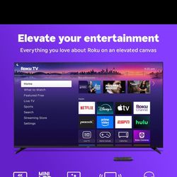 Roku Smart TV – 65-Inch Pro Series 4K QLED RokuTV with Backlit Roku Voice Remote Pro, Dolby Vision IQ, 120Hz Refresh Rate – Live Local News, Sports, G