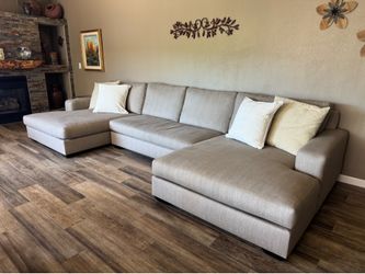 Pottery Barn Big Sur Square Arm Double Chaise Sectional