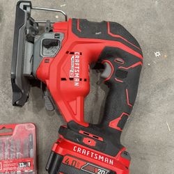 Craftsman V20 RP 20 volt Max Brushless Variable speed Cordless Jigsaw With Battery And Battery Pack
