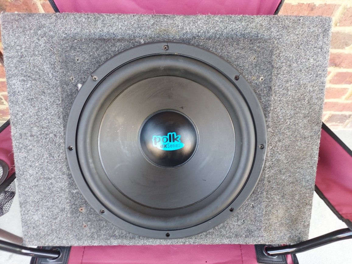 Polk Audio 12-inch sub in a truck box - very good bass!