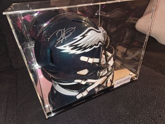 Philadelphia Eagles - Jalen Hurts - Full-Sized Autographed Helmet w/ COA & Case