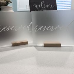 Wedding Reserved Signs 
