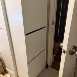 Ikea White Shoe Cabinet 3 Compartments