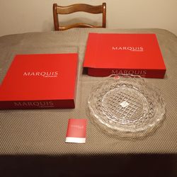 2 Waterford Marquis Holly Cookie Platter NIB