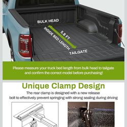 Soft Tri-fold Truck Bed Tonneau Cover Compatible with 2019-2025 Chevy Silverado/GMC Sierra 1500 New Body Style 5.8ft Bed