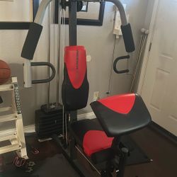 Gym Set, Weights  For Sale All You Can See In The Picture Is For Sale For 450 Dollars I Can Deliver To Your House Just Call Me  657). 7 0 5 6109